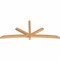 Ekena Millwork Alberta Smooth Timber Gable Bracket, Western Red Cedar, 96"W x 40"H x 3 1/2"D x 3 1/2"F, 10/12 Pitch GBW096X40X0404ALB00SWR - alternate 2